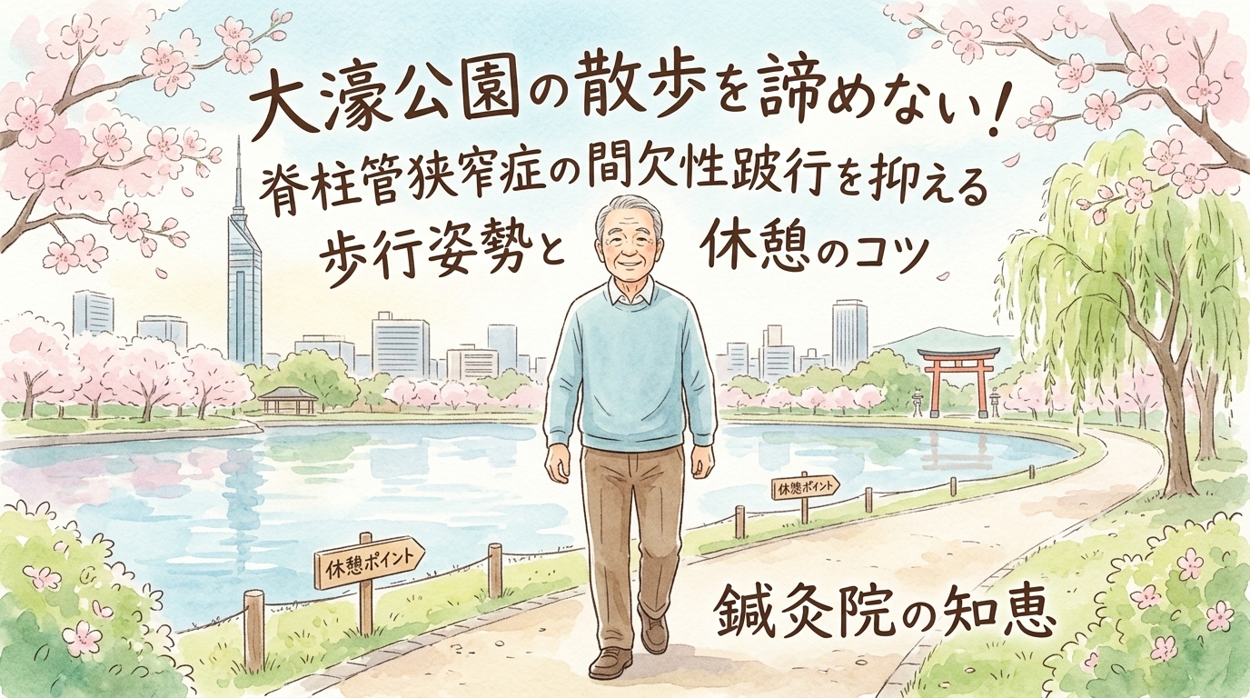 大濠公園の散歩を諦めない！脊柱管狭窄症の間欠性跛行を抑える歩行姿勢と休憩のコツ 鍼灸院おるき